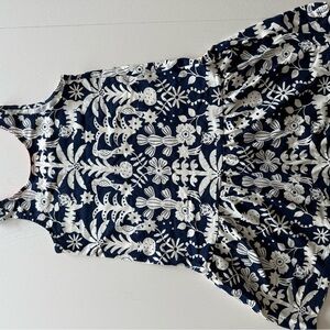 Boden Navy and White Patterned Fabric